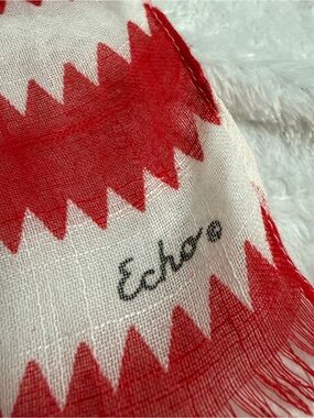 Echo Lightweight Sheer Geometric Print Scarf Wrap 23x78